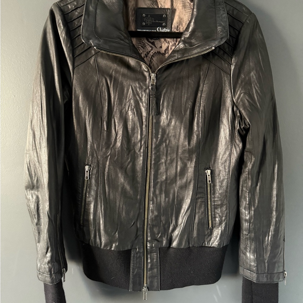 Mackage for Aritzia Black Leather Jacket